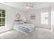 Sun-lit bedroom featuring neutral walls and a comfortable queen size bed at 6720 Long Nook Ln, Indian Trail, NC 28079
