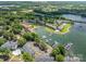 Aerial view of Davidson Commons, lake, marina and complex at 1018 Southwest Sw Dr # 18, Davidson, NC 28036