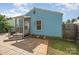 Backyard features a wooden deck with steps and a blue exterior at 1019 Richard St, Salisbury, NC 28144