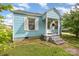 Well-maintained light blue home with shuttered windows and a small front porch at 1019 Richard St, Salisbury, NC 28144