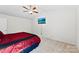 Bedroom with a TV mounted to the wall, plush carpeting, and ceiling fan at 109 Landon Ct, Shelby, NC 28152