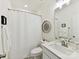 Bright bathroom features a neutral color scheme and updated fixtures at 1120 Idyllic Ln, Waxhaw, NC 28173