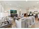 Spacious living room with lots of seating options, open layout, and modern decor with kitchen access at 1120 Idyllic Ln, Waxhaw, NC 28173