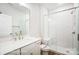 Well-lit bathroom featuring subway tile shower and vanity with sink at 1425 Ardmore Dr # 247, Sherrills Ford, NC 28673
