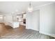 Bright, open-concept kitchen features white cabinetry, stainless steel appliances, and an island at 1425 Ardmore Dr # 247, Sherrills Ford, NC 28673