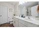 Bright bathroom with double sinks, ample counter space, and updated fixtures at 154 King William Dr, Mooresville, NC 28115