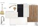 Kitchen with cabinet color selection, Zellige backsplash, quartz countertop, oak hardwoods, and hardware at 19040 Newburg Hill Rd, Davidson, NC 28036