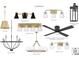 Variety of light fixture options in the home like the kitchen pendant and bath vanity lights at 19040 Newburg Hill Rd, Davidson, NC 28036