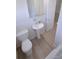 Bathroom with pedestal sink, tile flooring, toilet, and shower at 1926 Eastway Dr, Charlotte, NC 28205