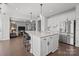 Island view of the open concept floorplan featuring stainless steel appliances and large island at 235 Boxelder Rd, Clover, SC 29710