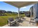 Outdoor patio has lots of space and includes gray chairs and a grill with a fenced in yard at 235 Boxelder Rd, Clover, SC 29710