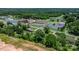 Aerial view of a church property with trees and a large parking lot at 3651 16Th Ne St, Hickory, NC 28601