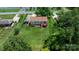 Aerial view of the property showing the backyard, deck, pavilion, landscaping, and neighborhood at 3651 16Th Ne St, Hickory, NC 28601