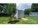 Backyard storage shed with plenty of room for tools and equipment at 3651 16Th Ne St, Hickory, NC 28601