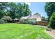 Spacious backyard with a gazebo, deck, and lush green lawn at 3889 Mattingly Dr, Hickory, NC 28602