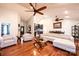 Bright living room boasts hardwood floors, a large sectional sofa, and an open floor plan at 3889 Mattingly Dr, Hickory, NC 28602