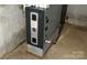 Image shows the property's heating system: a modern furnace in the basement at 4555 Us 601 Hwy, Salisbury, NC 28147