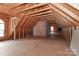 Large unfinished attic with exposed wooden beams and potential for customization and storage at 5890 Alley Rd, Catawba, NC 28609