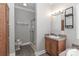 Secondary bathroom with single vanity and shower at 5890 Alley Rd, Catawba, NC 28609