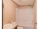 Bathroom with shower, toilet, and vanity with marble-look counter at 812 Acclaim Dr, York, SC 29745