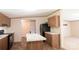 Modern kitchen featuring a center island, laminate counters, and wood cabinets at 812 Acclaim Dr, York, SC 29745