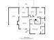 Floorplan of a house with 3 bedrooms, 2 bathrooms, a kitchen, a living room, and a garage at 14658 Laura Michelle Rd, Huntersville, NC 28078