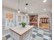 Stylish kitchen with a center island, pendant lighting, and access to the dining area at 1498 Legion Rd, Fort Mill, SC 29715