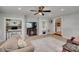 Spacious living room with stylish decor, a built-in desk area, and lots of space to relax at 1498 Legion Rd, Fort Mill, SC 29715