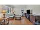Bright and airy living room with hardwood floors at 2008 Kimway Dr, Matthews, NC 28105