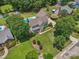 Aerial view of the home showcasing mature trees, landscaped yard, and beautifully maintained lawn at 2256 Drawbridge Ct, Rock Hill, SC 29732
