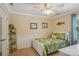 A cozy bedroom with neutral tones features themed decor and a ceiling fan at 2256 Drawbridge Ct, Rock Hill, SC 29732