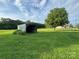 Open-sided shed sits in a spacious yard with scattered trees and a distant house at 22987 Alonzo Rd, Oakboro, NC 28129