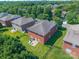 Aerial view of a home surrounded by lush greenery, showcasing its backyard and neighborhood at 2476 Glyncastle Way, Gastonia, NC 28056