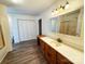 Bathroom with modern vanity, and bathtub shower combo at 2511 Old Pond Dr, Lincolnton, NC 28092