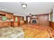 Open-concept with a cozy brick fireplace, hardwood floors, and plenty of living space at 3311 Camden Rd, Marshville, NC 28103