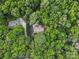 Aerial view of the property surrounded by lush greenery and mature trees at 3717 Bounty Ct, Matthews, NC 28104