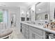 Beautiful bathroom with dual sinks, updated fixtures, and great natural light at 3717 Bounty Ct, Matthews, NC 28104
