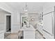 Spacious kitchen with a large island, stainless steel appliances, pendant lighting, and wood flooring at 3717 Bounty Ct, Matthews, NC 28104