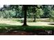 Picturesque backyard view featuring a serene pond and inviting outdoor seating area surrounded by lush greenery at 404 Long Shoals Rd, Bessemer City, NC 28016