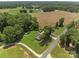 Aerial view of the home showcasing the expansive lot and surrounding greenery at 435 Stirewalt Rd, China Grove, NC 28023