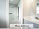 Modern Primary bathroom featuring sleek fixtures, a large shower, and ample counter space at 4429 Dawnwood Dr, Gastonia, NC 28056