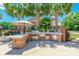 Well-equipped outdoor kitchen with a built-in grill, countertop, and ample space for entertaining guests at 572 W Shiloh Unity Rd, Lancaster, SC 29720