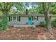 Charming single story exterior features a blue front door, brick accents, and a well-kept lawn at 5914 Mt Holly Huntersville Rd, Charlotte, NC 28216