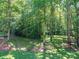 Tranquil backyard setting with lush trees and greenery, creating a peaceful ambiance at 5955 Mountain Point Ln, Charlotte, NC 28216