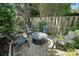 Cozy backyard featuring a fire pit surrounded by comfortable seating in a private setting at 606 Vega Nw St, Concord, NC 28027