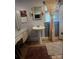 Well-lit bathroom with pedestal sink, vanity, and classic fixtures at 6109 Cora St, Charlotte, NC 28216