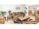 Comfortable living room with a brown sofa, decorative rug, and stylish decor creating a cozy atmosphere at 6619 Bittinger Ct, Charlotte, NC 28216