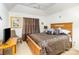 Serene main bedroom with a comfortable bed, decorative pillows, and natural light at 6619 Bittinger Ct, Charlotte, NC 28216