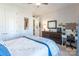 Bedroom featuring a dresser and desk area, offering functionality for both work and relaxation at 8516 Profit Ln, Charlotte, NC 28215