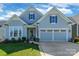 Inviting home with a two-car garage, beautifully landscaped front yard, and an American flag displayed at 8516 Profit Ln, Charlotte, NC 28215